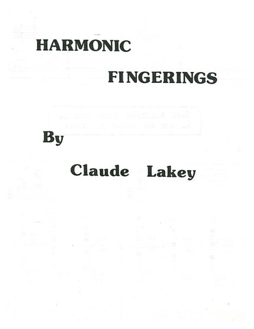 Harmonic Fingerings by Claude Lakey